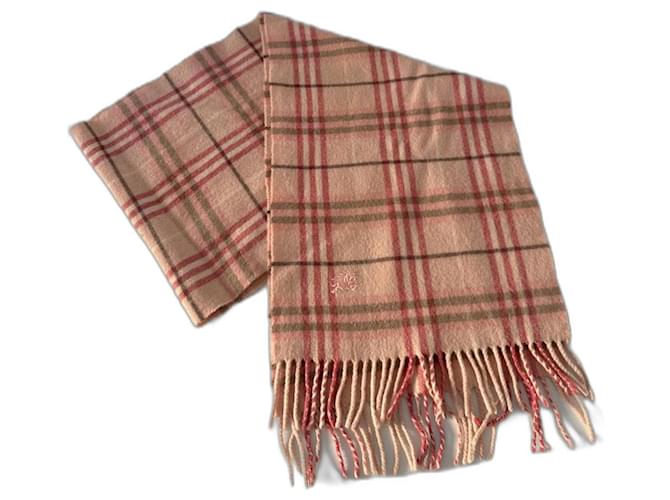 Burberry pink tartan scarf Wool  ref.1215680
