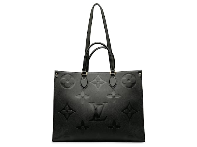Louis Vuitton Black Monogram Empreinte Onthego Gm Leather Pony-style calfskin  ref.1215725