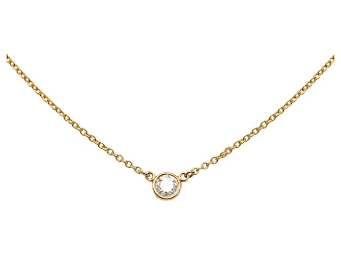 Tiffany & Co Tiffany Oro Elsa Peretti 18Collar con colgante de diamantes K por yarda Dorado Metal Oro amarillo  ref.1215738