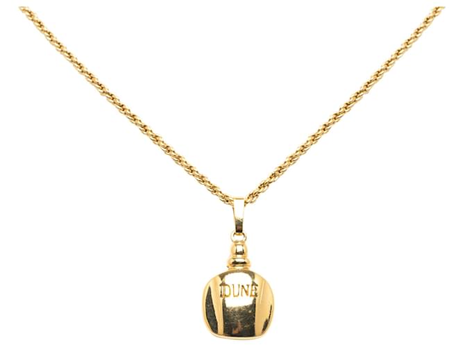 Dior Gold Gold Plated Bottle Pendant Necklace Golden Metal Gold-plated  ref.1215748