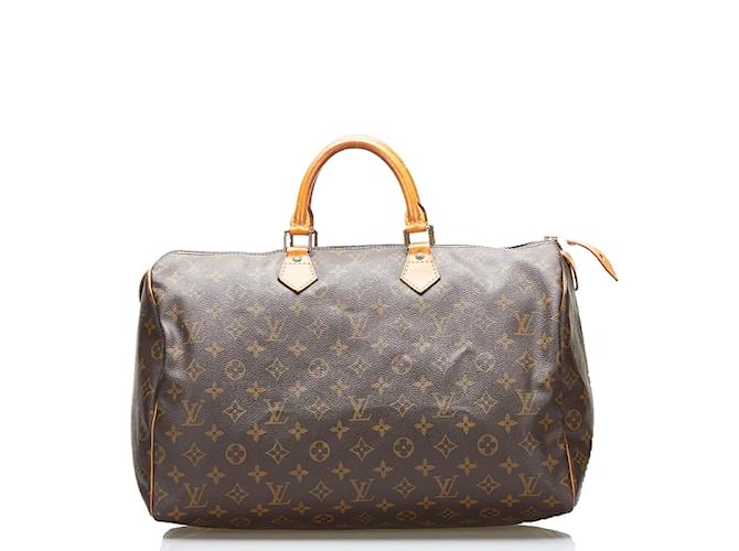 Louis Vuitton Monogram Speedy 40  M41522 Brown Cloth  ref.1215852