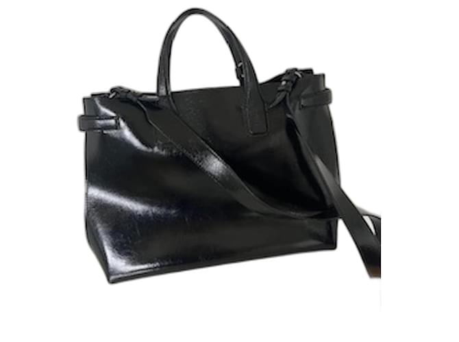Burberry Patent Leather Banner - Black  ref.1215884