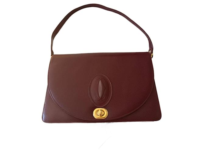 Cartier Handbags Dark red Leather  ref.1215890