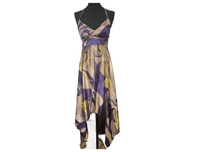 ROCCOBAROCCO Wunderschönes ROCCO BAROCCO langes Kleid mit mehrfarbigem Muster Mehrfarben Polyester  ref.1215909