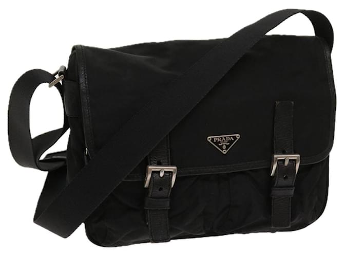 PRADA Shoulder Bag Nylon Black Auth 63850  ref.1215967