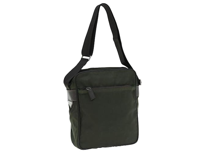 PRADA Shoulder Bag Nylon Khaki Auth fm3099  ref.1216020