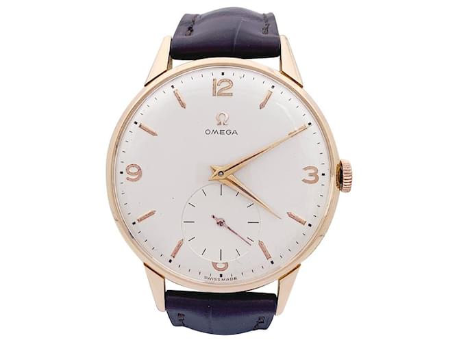 Omega watch,"jumbo", Rose gold, cuir. Leather Pink gold  ref.1216050