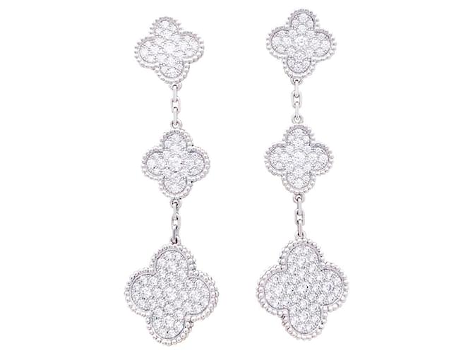 Autre Marque Van Cleef & Arpels "Magic Alhambra" white gold earrings, diamants. Diamond  ref.1216052