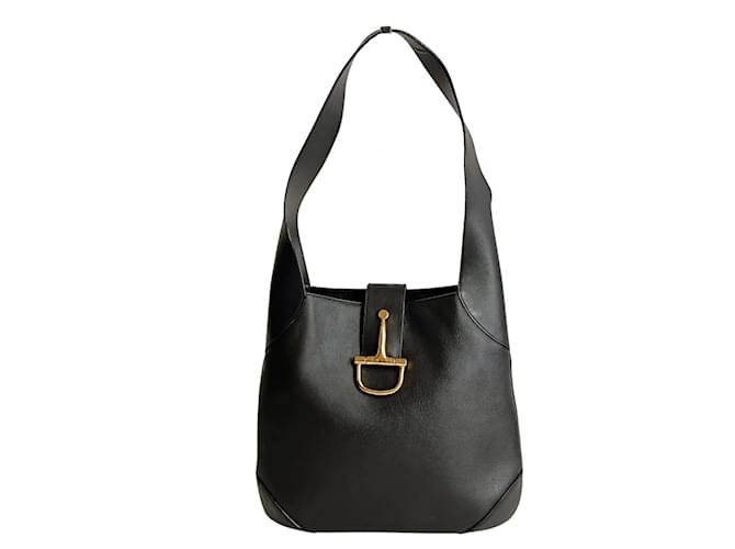 Céline Céline vintage black leather shoulder bag  ref.1216129