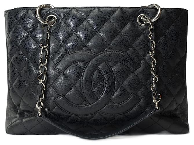 CHANEL Grand shopping bag in Black Leather - 101695  ref.1216148