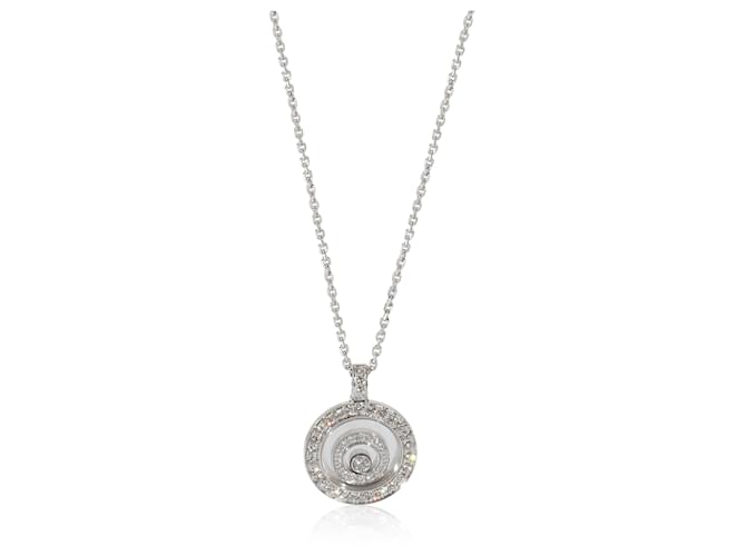Chopard Happy Spirit Circle Diamond Necklace in 18K white gold 0.72 ctw  ref.1216170