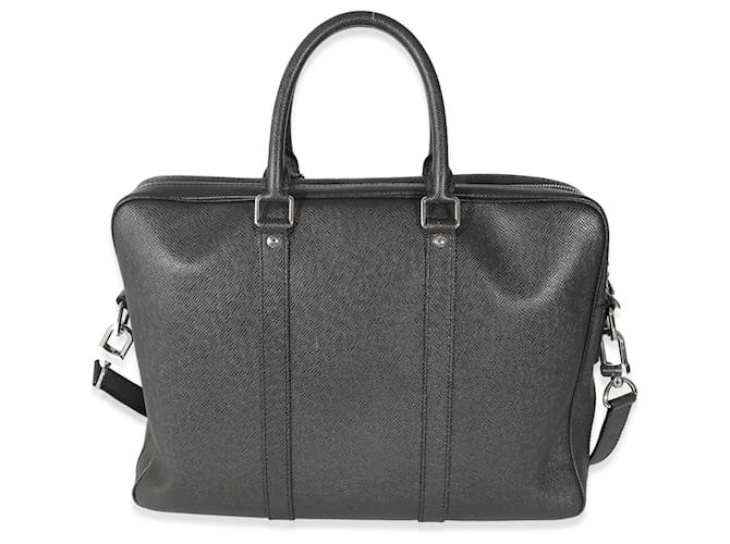 Louis Vuitton Black Taiga Porte-Documents Voyage PM Leather  ref.1216173