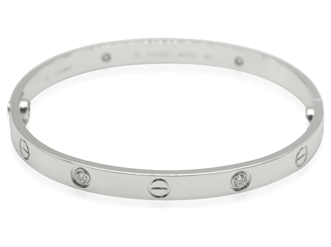 Cartier love bracelet, 4 diamonds (WHITE GOLD)  ref.1216213