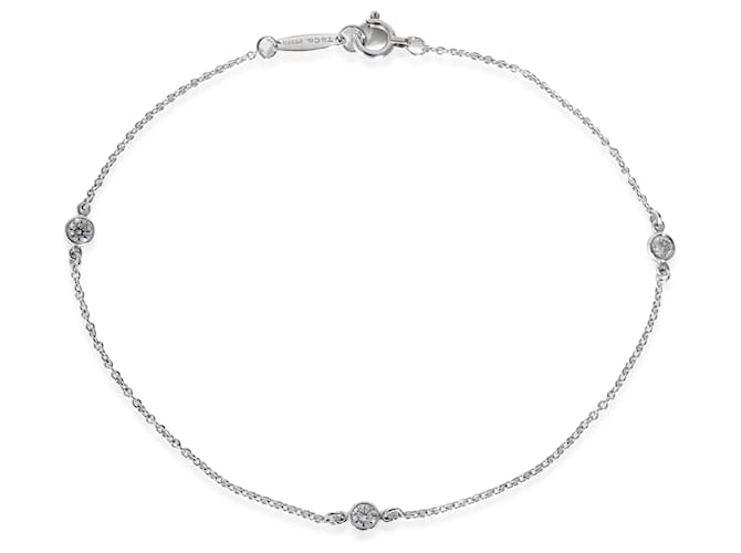 TIFFANY & CO. Elsa Peretti Diamond by the Yard Bracelet in Platinum 0.15 ctw  ref.1216223