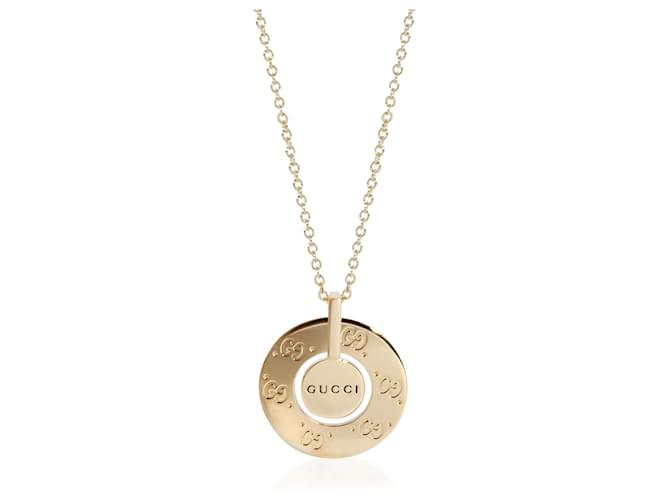 Gucci Icon Rotating Disc Circle Anhänger in 18K Gelbgold Gelbes Gold  ref.1216237