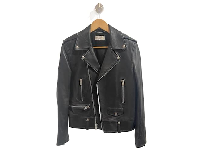 SAINT LAURENT  Jackets T.International XS Leather Black  ref.1216264