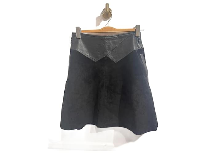 CHRISTIAN DIOR  Skirts T.International S Leather Black  ref.1216274