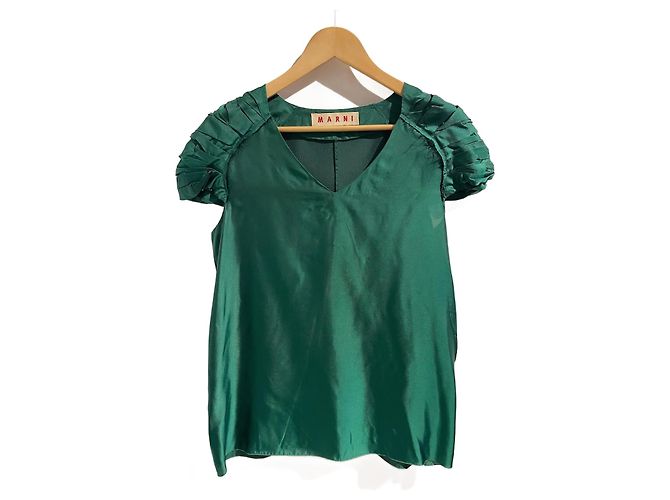 MARNI Tops T.IT 42 Viscose Verde