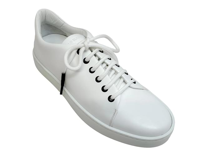Manolo Blahnik White Leather Semanada Sneakers  ref.1216317