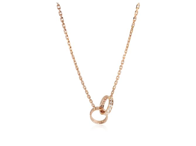 Cartier Love Necklace, Diamonds (Rose Gold) Pink gold  ref.1216340