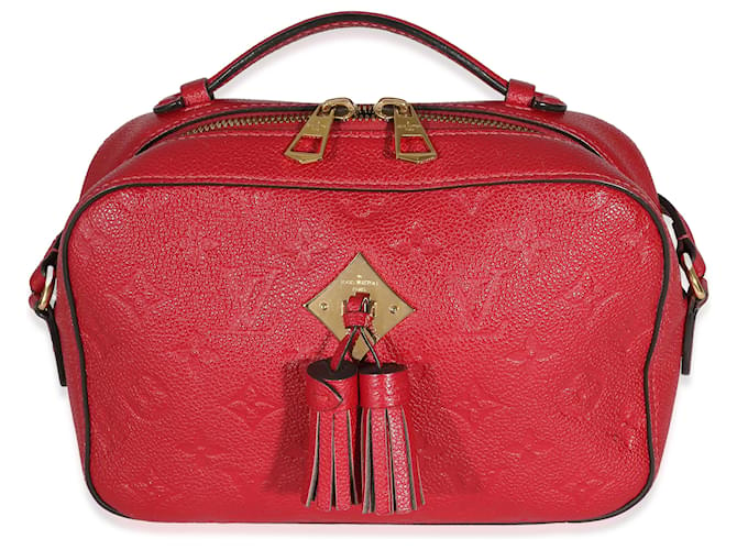 Bandolera Louis Vuitton Empreinte Saintonge con monograma rojo Roja Cuero  ref.1216344