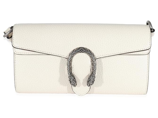 Gucci Mystic White Dollar couro de bezerro Web Small Dionysus Crossbody Bag Branco  ref.1216350