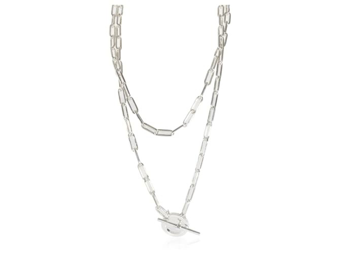 Hermès Sterling Silver Chaine D'ancre Toggle Link Necklace  ref.1216354