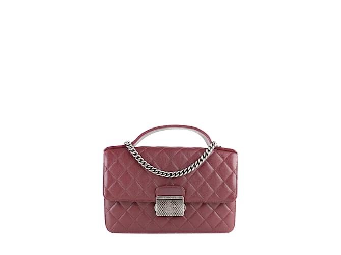 CHANEL  Handbags T.  leather Dark red  ref.1216406