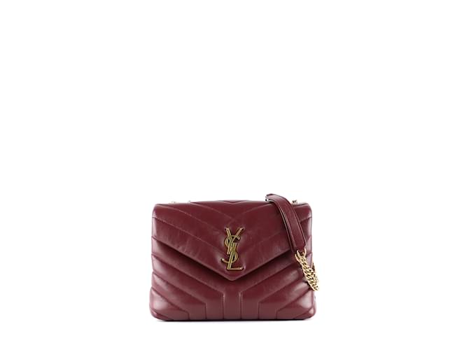 SAINT LAURENT  Handbags T.  leather Dark red  ref.1216418