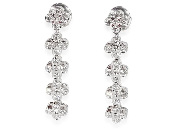 TIFFANY & CO. Orecchini pendenti lunghi con diamanti in pizzo in platino 0.8 ctw  ref.1216425