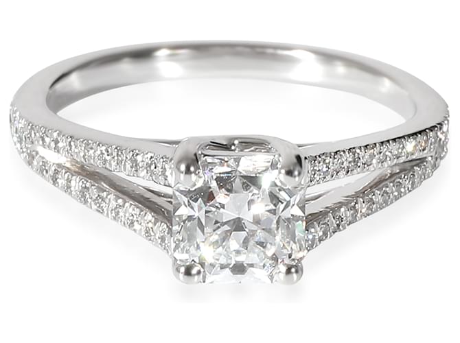 Tiffany & Co TIFFANY Y COMPAÑIA. Anillo de compromiso de diamantes con vástago dividido Lucida, Platino D VVS2 0.70ct  ref.1216441