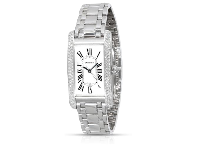 Cartier Tanque Americaine WB7026l1 Reloj Unisex en Oro Blanco  ref.1216442