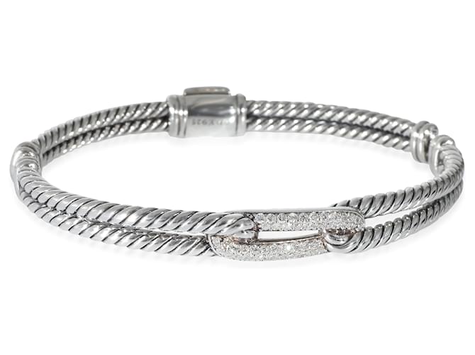 David Yurman Labyrinth-Diamant-Armband aus Sterlingsilber 0.27 ctw Geld  ref.1216507