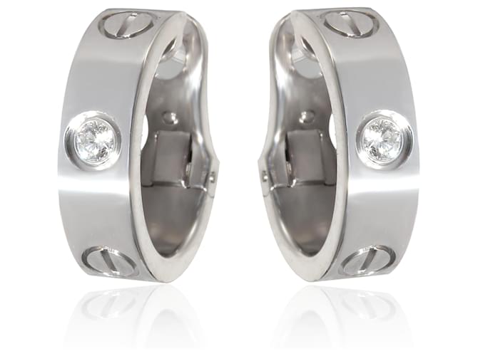 Cartier Love Diamond Earrings in 18K white gold  ref.1216527