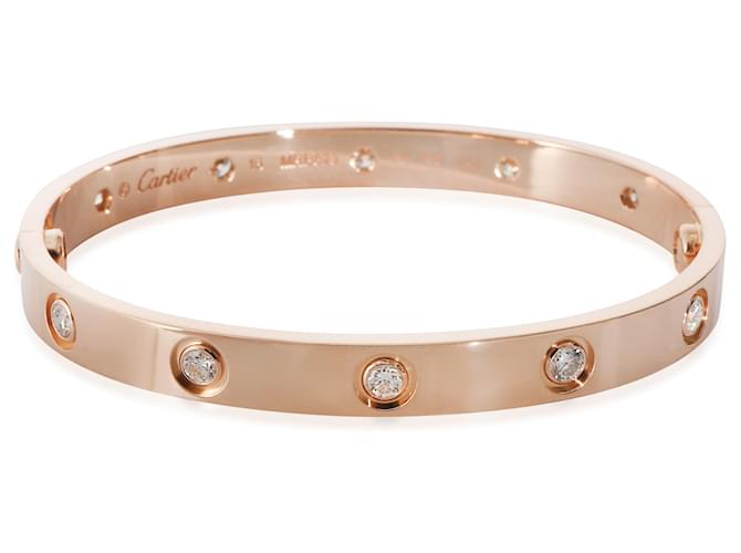 Cartier love bracelet, 10 diamonds (Rose gold) Pink gold  ref.1216554