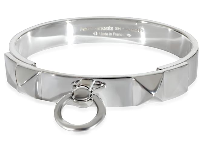 Hermès Sterling Silver Collier de Chien Bangle Bracelet S  ref.1216566