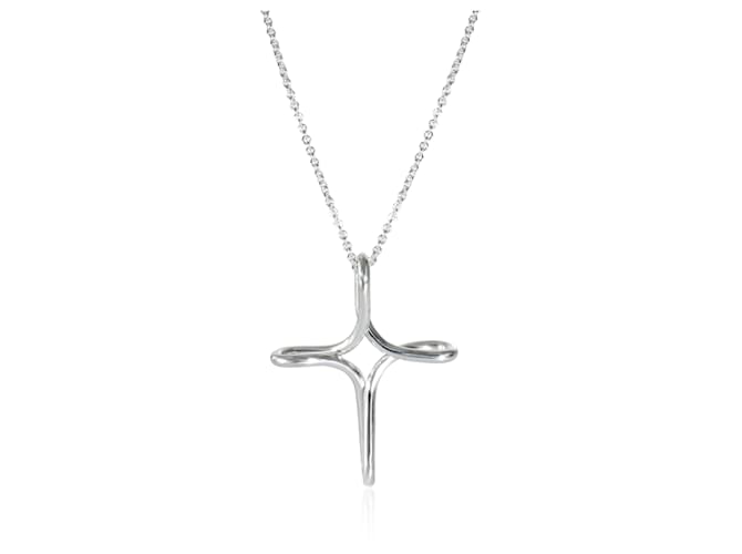 TIFFANY & CO. Pingente Elsa Peretti Infinity Cross em prata esterlina em uma corrente  ref.1216574