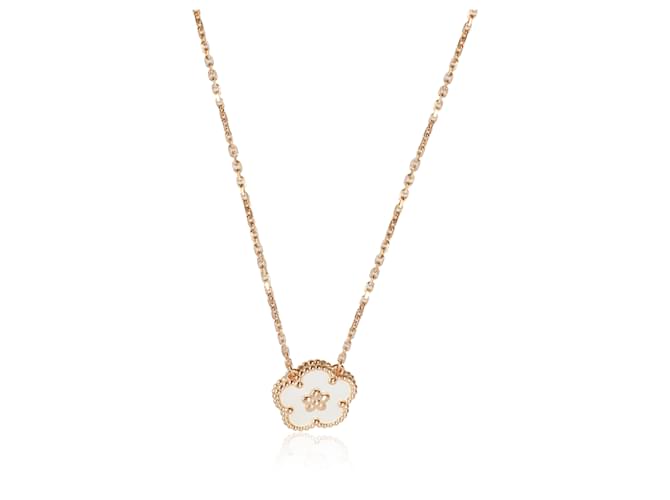 Van Cleef & Arpels Lucky Spring Mother Of Pearl Pendant in 18k Rose Gold Pink gold  ref.1216625