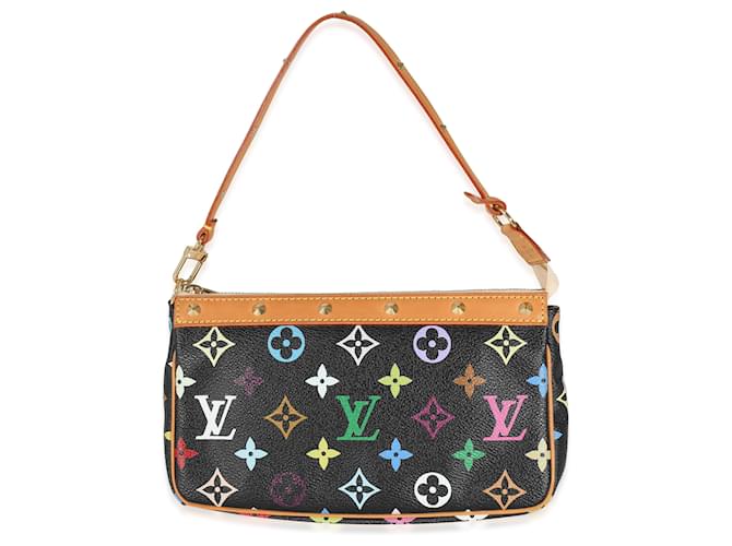 Louis Vuitton Black Monogram Multicolor Canvas Pochette Accessoires Multiple colors Cloth  ref.1216650