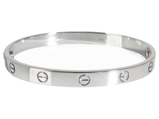 Bracelet love cartier fin (OR BLANC)  ref.1216667