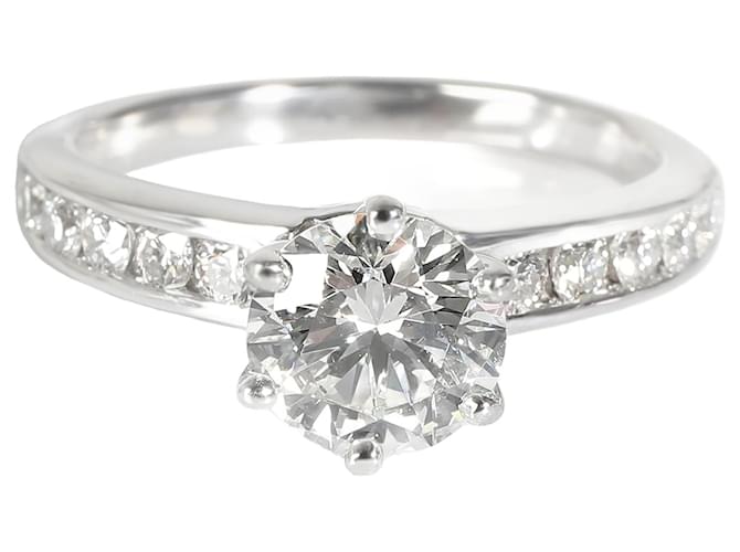 TIFFANY & CO. Bague de fiançailles diamant en platine I VS1 1.60 ctw  ref.1216668