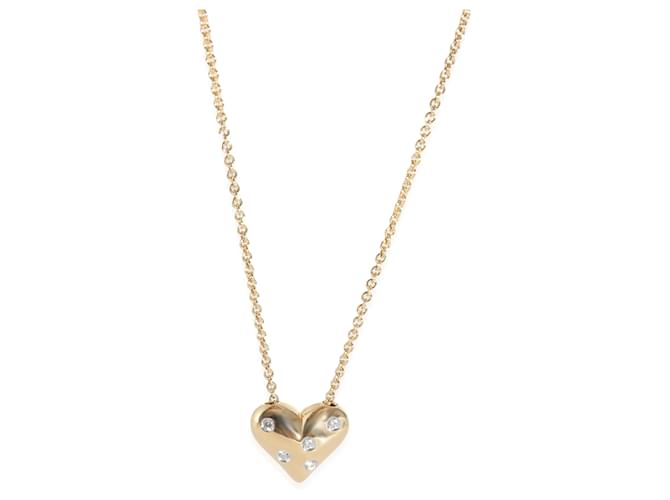 TIFFANY & CO. Etoile Heart Pendant in 18k yellow gold/platinum 0.15 ctw  ref.1216709