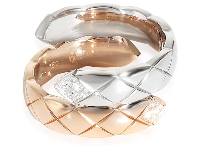 Anel de diamante Chanel Coco Crush em 18K 2 tom de ouro 0.1 ctw  ref.1216711