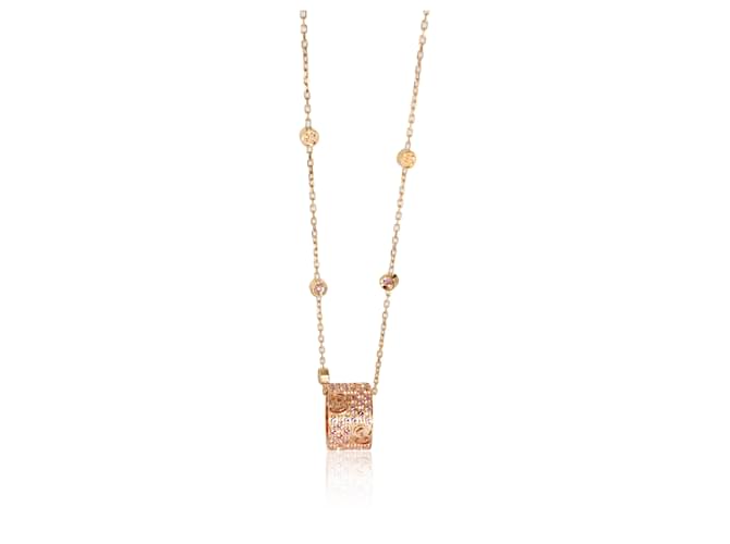Gucci Sapphire Icon Stardust Pink Sapphire Necklace in 18k Rose Gold Pink gold  ref.1216714