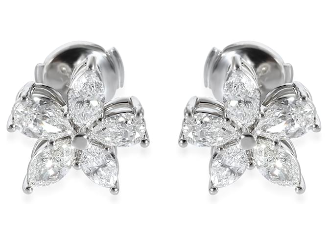 TIFFANY & CO. Boucles d'oreilles diamant Victoria en platine 1.77 ctw  ref.1216715