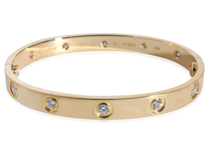 Bracelet love cartier fin, 10 Losanges (jaune or) Or jaune  ref.1216749