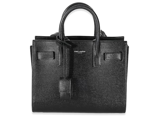 Saint Laurent Nano Sac De Jour in pelle a grana nera Nero  ref.1216762