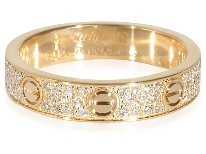 Cartier Love Pave Diamond Band em 18K Yellow Gold 0.31 ctw Ouro amarelo  ref.1216771