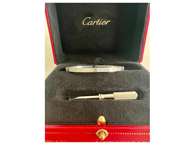 Cartier Pulsera Love SM oro blanco 16 Plata  ref.1216780