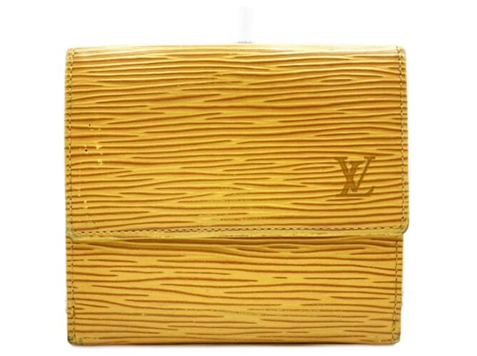 Louis Vuitton Porte-monnaie Gelb Leder  ref.1216820